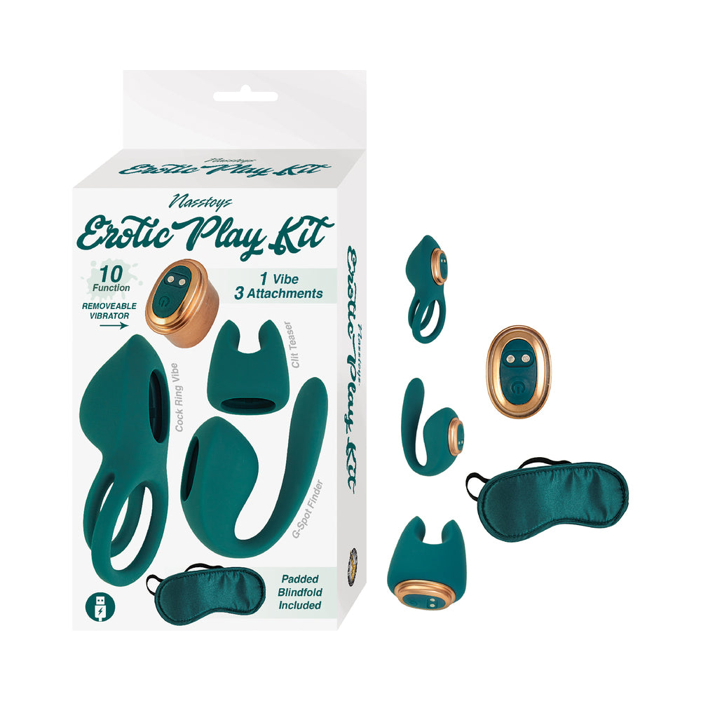 Nasstoys - Exotic Play Kit 5-Piece Set Green - Vibrators - Silicone