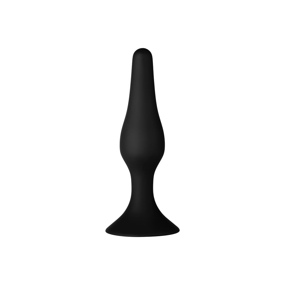 Forto - Forto F-11 Lungo Silicone Anal Plug Small Black - Anal Toys & Stimulators - Silicone