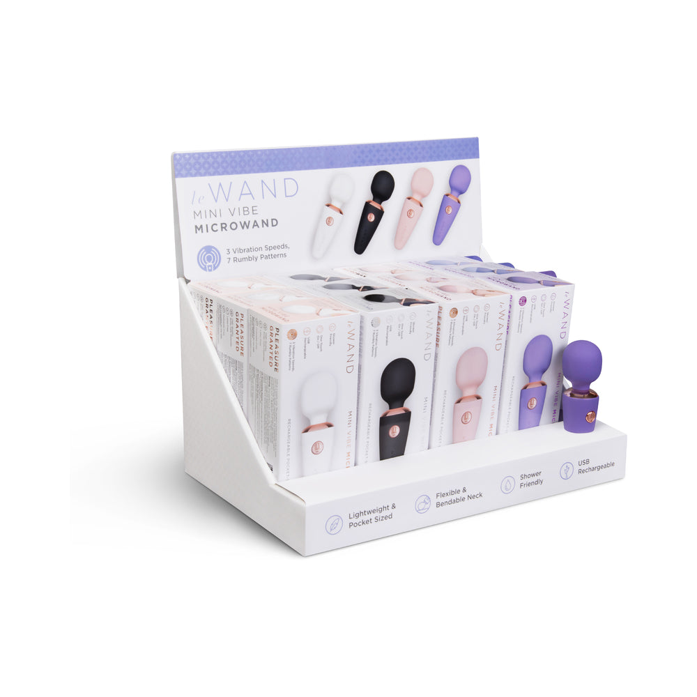 Le Wand - Le Wand Mini Micro Wand Prepacked 12-Piece Counter Display with Tester - Displays