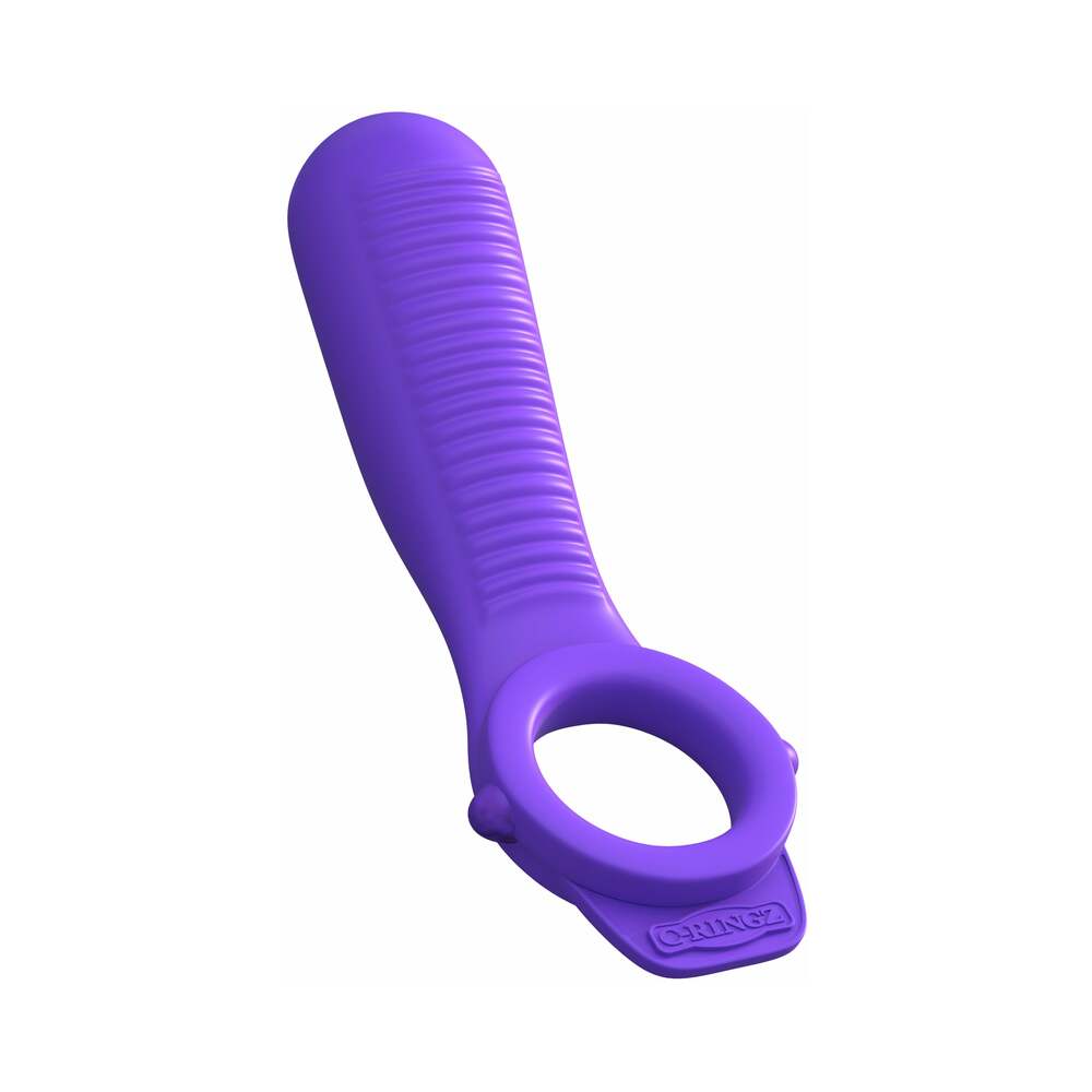 Pipedream - Fantasy C-Ringz Remote-Controlled Vibrating Ride N Glide Couples Ring Purple - Vibrators - Silicone