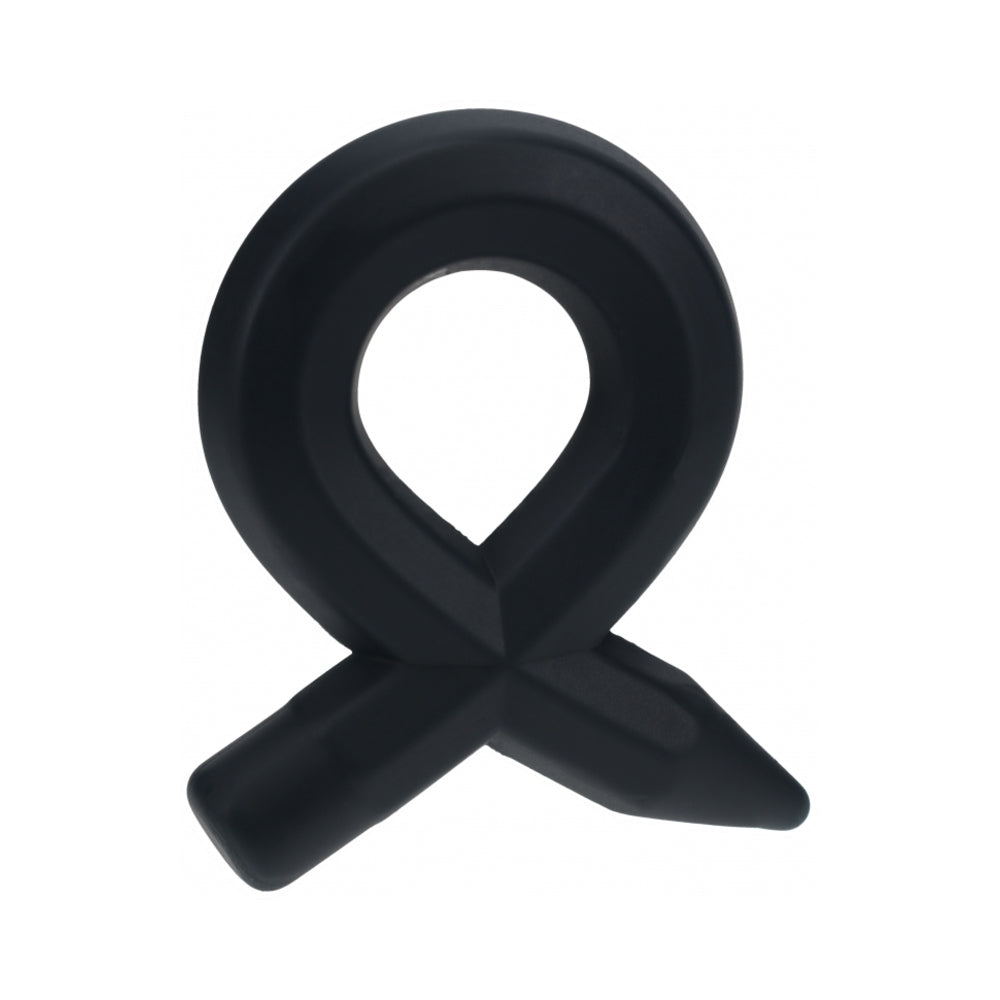 Shots - LEVELZ Pencil Liquid Silicone Cock Ring Black - Cockrings