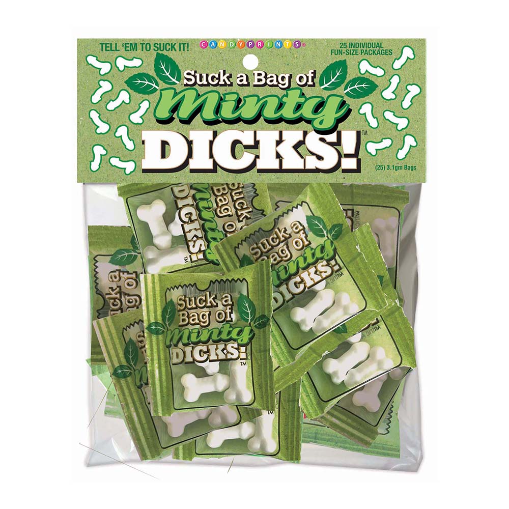 Little Genie - Suck a Bag of Minty Dicks 25-Piece Bag - Novelties & Games