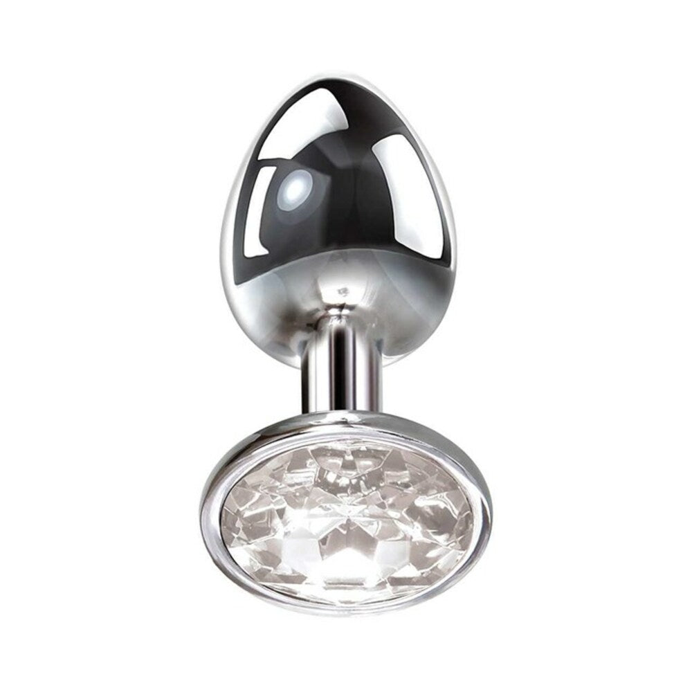Adam & Eve - Adam & Eve Clear Gem Anal Plug Small - Anal Toys & Stimulators - Metal