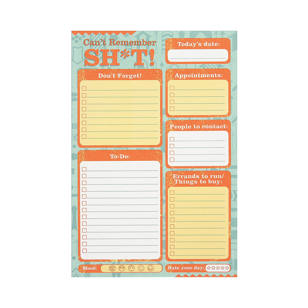 Peter Pauper Press - Can''t Remember Shit Note Pad - Novelties & Games - Paper