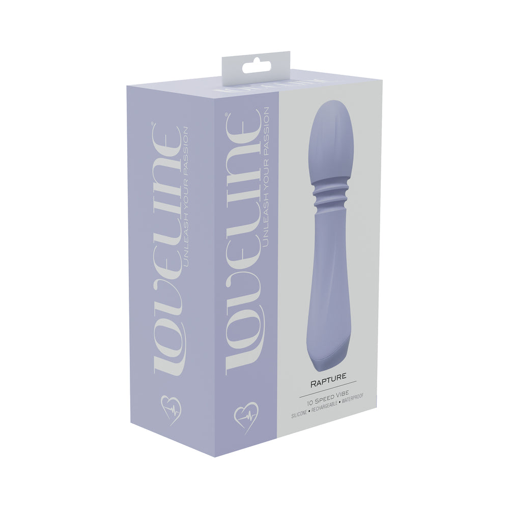 Shots - LoveLine Rapture 10 Speed Vibe Silicone Rechargeable Waterproof Lavender - Vibrators - Silicone