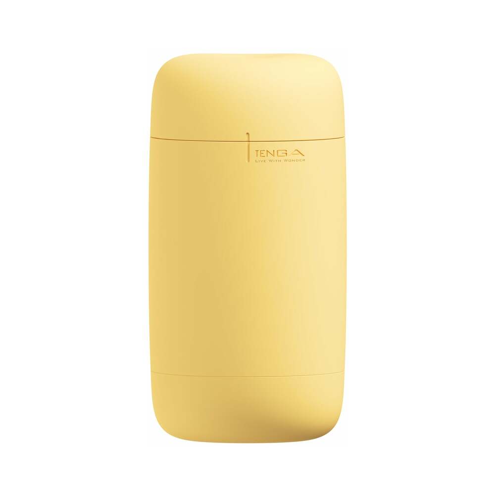 Tenga - Tenga Puffy Stroker Custard Yellow - Masturbation Aids for Males - Silicone