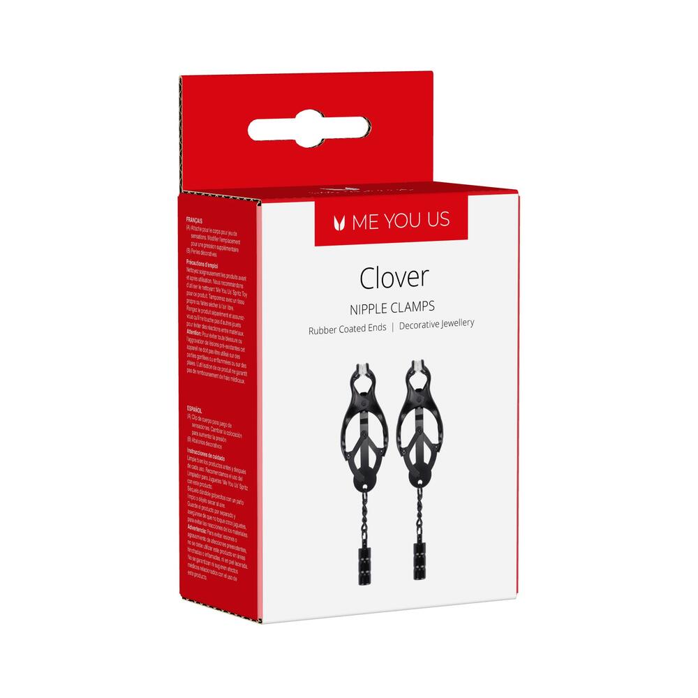 Me You Us - Me You Us Clover Nipple Clamp Black - Bondage & Fetish Toys - Metal