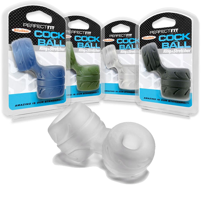 Perfect Fit - Perfect Fit Cock + Ball Ring & Stretcher Clear - Cockrings - TPE/TPR/Elastomers